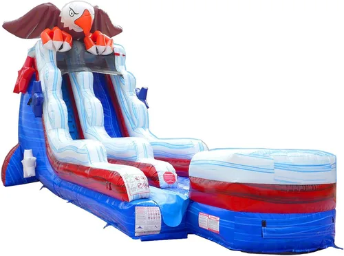 TentandTable Tobogán acuático inflable para niños y adultos, diversión acuática gigante de grado comercial, incluye soplador de aire eléctrico, 35