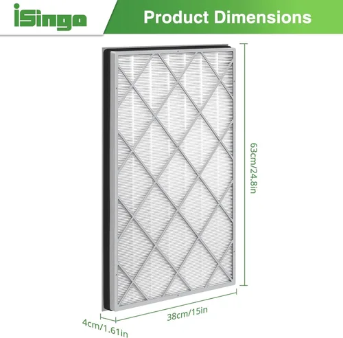 Miniatura 4 de Filtro de repuesto HE601 compatible con purificador de aire Shark 6 modelos de ventilador HE601 / HE602, #HE6FKPET, filtro de 3 etapas, 1 paquete