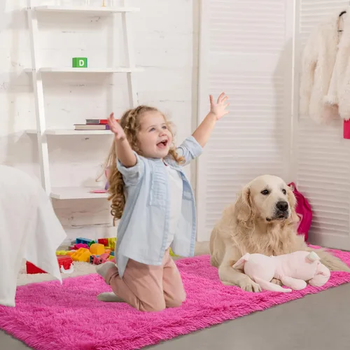 Miniatura 6 de Alfombra Corredor Suave de Pelo Largo para Dormitorio, 2 x 6 pies, alfombras esponjosas con parte inferior antideslizante para pasillo, junto a