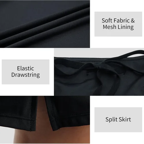 Miniatura 63 de ANIVIVO Faldas pantalón para mujer de 20 pulgadas de longitud a la rodilla, faldas deportivas de pickleball para tenis, golf y pickleball