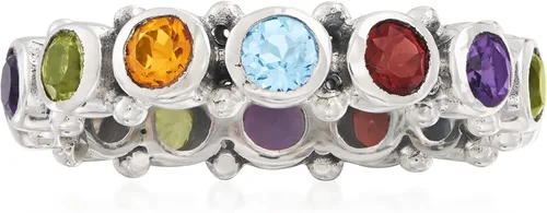 Miniatura 4 de Ross-Simons 1.50 ct. t.w. Multi-Gemstone Eternity Band in Sterling Silver