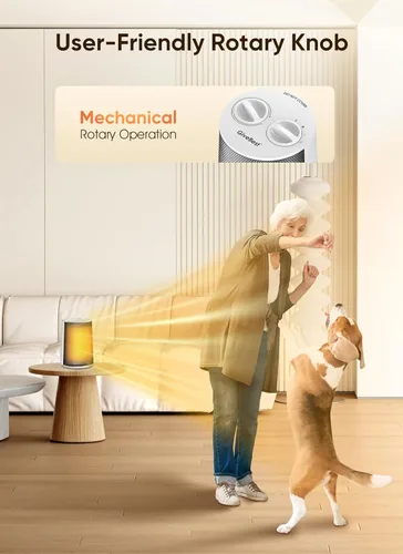 Miniatura 6 de GiveBest Calentador de Espacio Portátil – 1500W Silencioso y Eficiente Energéticamente con Protección contra Sobrecalentamiento y Vuelco, Tecnología