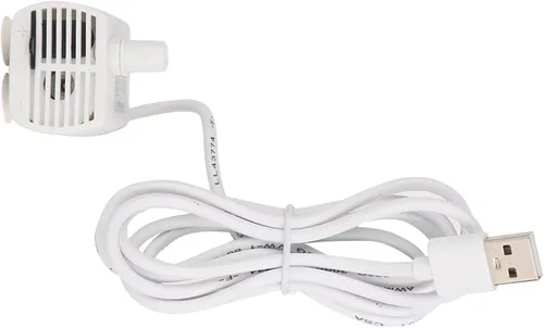 Miniatura 5 de JTLB Bomba de fuente de agua para gatos, repuesto de bomba USB blanca de 7 x 7 x 5, bomba de agua sumergible para acuario de peces, dispensador