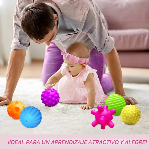 Miniatura 5 de Juguetes Multisensoriales con Textura para Bebés Conjunto de Regalo de Pelotas de Masaje sin BPA para Niños Pequeños de 1-3 Años Pelotas Suaves