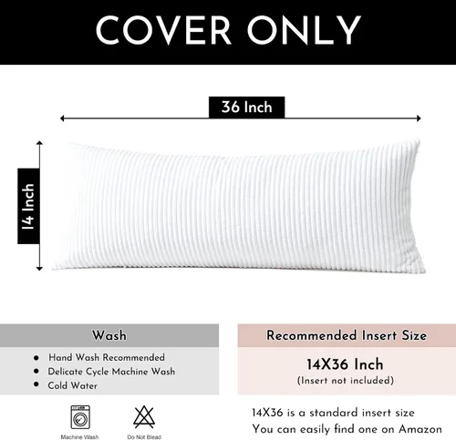 Miniatura 347 de Artscope Fundas de Almohada de Pana a Rayas Acogedoras Súper Suaves Decorativas Cuadradas Fundas de Cojín para Sofá Sillón Dormitorio Decoración