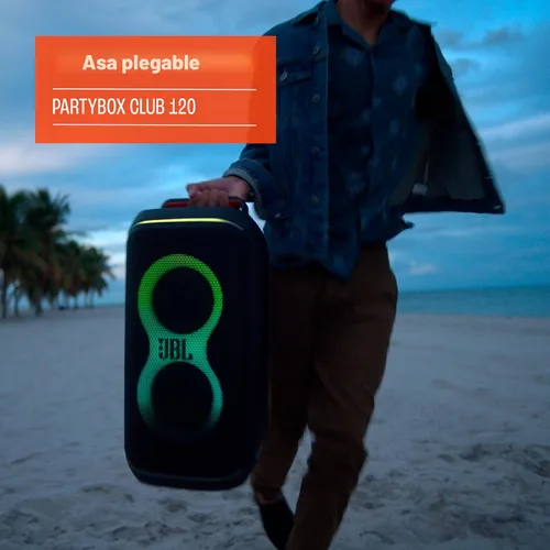 Miniatura 6 de JBL PartyBox Club 120 - Altavoz portátil para fiestas con mango plegable, potente sonido JBL Pro, espectáculo de luces futurista, hasta 12 horas