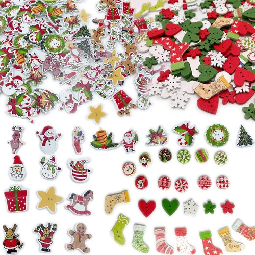 Miniatura 20 de 500-700 PZA Botones de Resina Marrón Claro, Varios Tamaños y Formas para Costura Infantil, Manualidades DIY, Botones Pintados a Mano para Arte