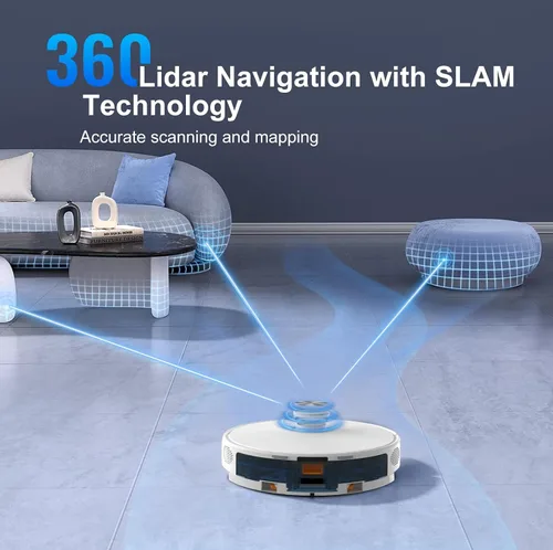 Miniatura 4 de Robot aspirador y trapeador autovaciado hasta 8000 Pa Robot Aspiradora de 60 días Limpieza manos libres 220 minutos de tiempo de funcionamiento