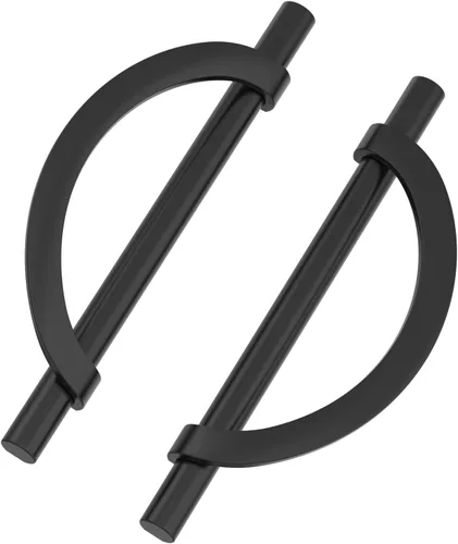 Miniatura 16 de 9BUILD Paquete de 10 tiradores de gabinete dorados cepillados de 3.75 pulgadas, manijas de gabinete negras mate, tiradores negros para gabinetes