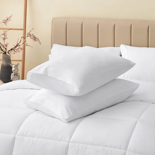 Miniatura 8 de CozyLux Juego de edredón de tamaño King blanco, 7 piezas de cama en una bolsa, edredón blanco tamaño King, juegos de ropa de cama para todas