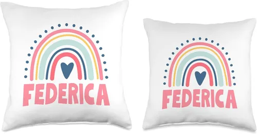 Miniatura 3 de Idea Regalo Personalizzata con Nome Gifts Idea Federica Name Custom Woman Myth Legend Pink Birthday Party Throw Pillow, 16x16, Multicolor