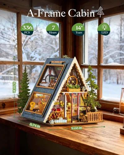 Miniatura 2 de Rolife - Kit de bricolaje de casa en miniatura para adultos, kit de casa de muñecas de madera mini, kits de construcción de diorama de casa pequeña