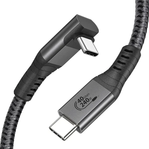 Miniatura 8 de XAOSUN Cable USB 4 de 240 W para cable Thunderbolt 4, cable de datos USB C de 1 pie de transferencia de 40 Gbps, pantalla 8K 4K, compatible con ROG