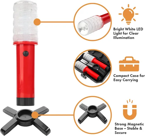 Miniatura 3 de Kit de bengalas de emergencia para carretera Twinkle Star con luz LED de seguridad, luz de advertencia de carretera, faro de alerta de carretera
