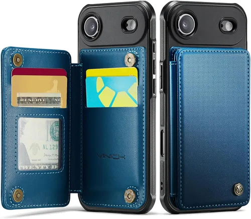 Miniatura 78 de Vinich Funda tipo cartera para iPhone 11 con tarjetero, bloqueo RFID, ranuras de crédito, función atril, a prueba de golpes, para iPhone 11 de 6.1