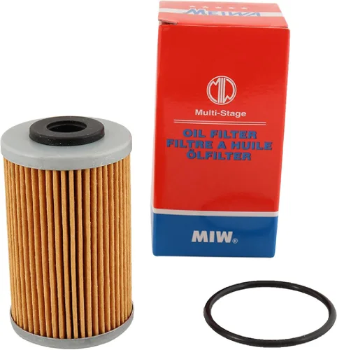 Miniatura 4 de MIW KT8007 Filtro de aceite compatible con/reemplazo para KTM 500 EXC 12 13 14 15 16 77038005044, 500 EXC Six Days 16 77038005044, 250 SX-F 05 06 07