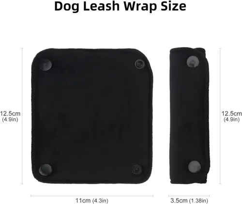 Miniatura 2 de 2 fundas de agarre para correa de perro, envoltura de correa, terciopelo suave y malla de poliéster que garantizan un agarre cómodo, correas