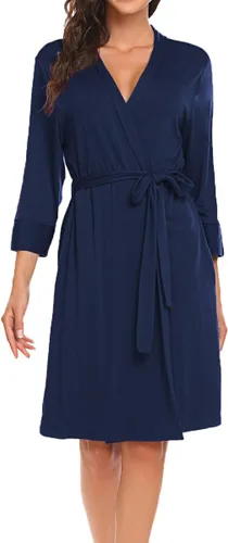 Miniatura 3 de Bluetime - Bata de algodón para mujer, kimono corto de algodón para usar como ropa para dormir o para relajarse.