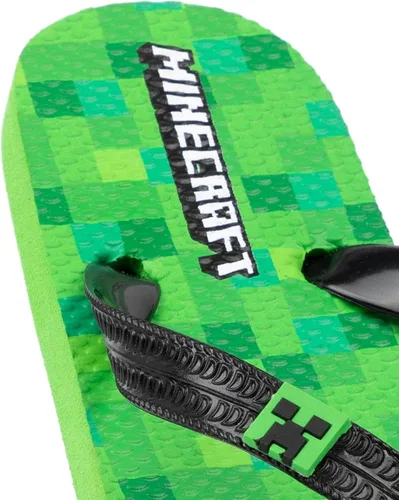 Miniatura 5 de Minecraft Creeper Flip Flops Sandals Kids Green Game Summer Shoes Sliders