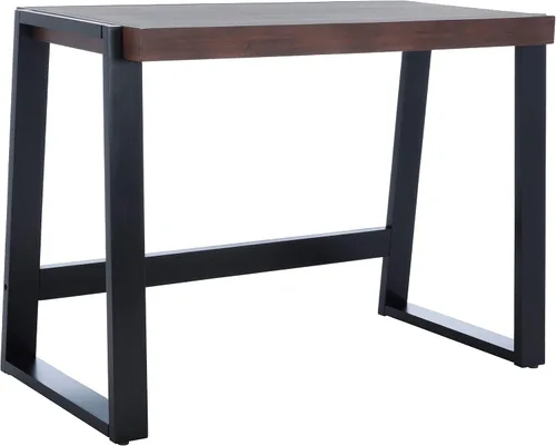 SAFAVIEH Home Collection Dennings - Escritorio moderno rústico de nogal/negro, tamaño mediano