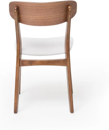 Miniatura 5 de Christopher Knight Home Lucious - Sillas de comedor con acabado de tela y nogal, juego de 2 piezas, color beige claro