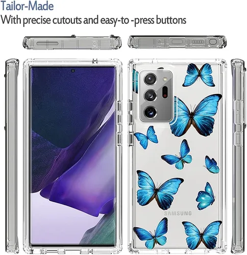 Miniatura 5 de Funda para Galaxy Note 20 Ultra 5G, Samsung Note 20 Ultra para niñas, cuerpo completo, a prueba de golpes, transparente, suave, flexible, funda