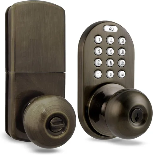 Miniatura 7 de MiLocks TKK-02SN Tkk-Sn: cerradura digital para perilla de puerta con teclado electrónico, níquel satinado, teclado, sin llave