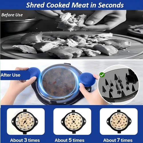 Miniatura 3 de Twist Pro - Trituradora de carne grande para pechuga de pollo, cerdo desmenuzado, carne de res con picos de acero inoxidable mejorados, diseño