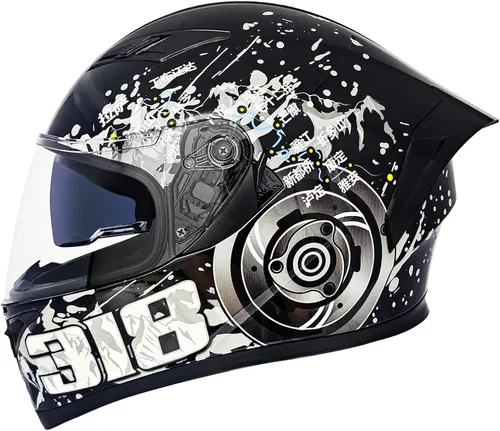 Cascos de motocicleta de cara completa para adultos, doble visión, moto de calle, carreras, motocicleta ADV, ciclomotor, casco para hombres y Gris
