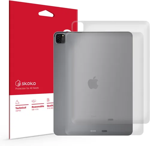 Miniatura 8 de skoko 2 unids en 1 juego iPad trasero mate transparente película protectora piel compatible con iPad 10.2 7/8/9 ª generación, TPU, ultra delgado