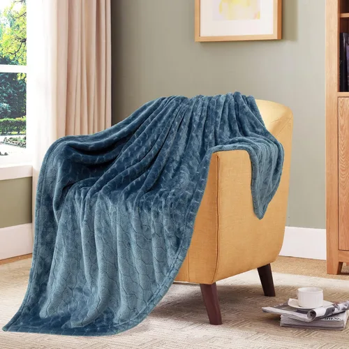 Miniatura 6 de TOONOW - Manta decorativa de vellón, supersuave, afelpada, cómoda y mullida, con patrón geométrico, franela de microfibra, para sillón, cama y sofá