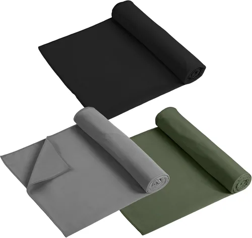 Breling Paquete de 3 toallas de 26 x 73 pulgadas para esterilla de yoga caliente, antideslizante, para gimnasio, absorbente de sudor, toalla de