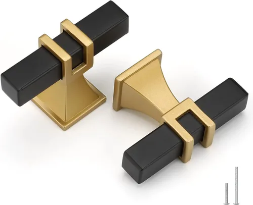 Miniatura 20 de Goldenwarm Paquete de 5 tiradores de gabinete negros de 3 pulgadas de aleación de zinc negro mate para gabinete, manijas de tocador, cajones