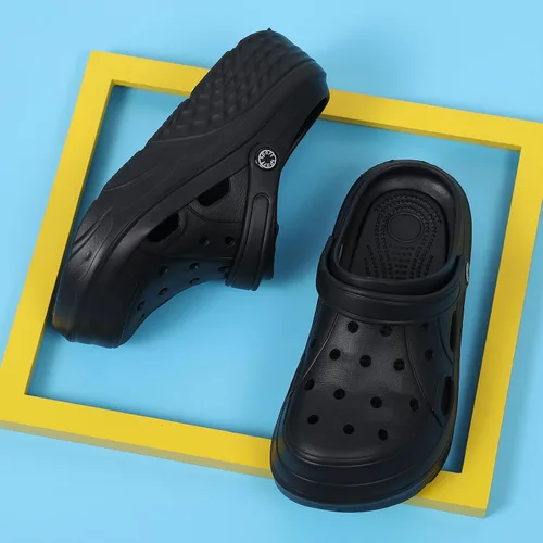 Miniatura 5 de SECHRITE Zuecos de plataforma para mujer, zapatos de jardín, impermeables, para playa, piscina, sandalias de verano, pantuflas para el hogar, serie