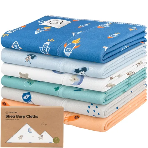 Miniatura 31 de Paños orgánicos para bebés niño y niña - Juego de 6 toallas grandes de algodón para eructar, paños para baba, súper absorbentes, ultra suaves