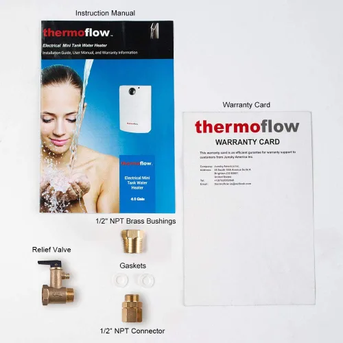 Miniatura 8 de Thermoflow Calentador de agua eléctrico con mini tanque, 4.0 galones, 120 V, con cable, para debajo del fregadero, pequeño calentador de agua