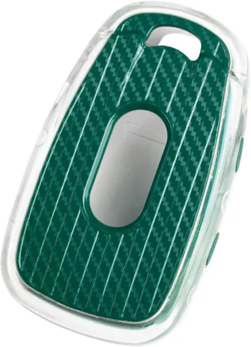 Miniatura 7 de Funda para llavero de TPU compatible con Chevy Blazer Camaro Cruze Equinox Malibu Sonic Traverse TRAX textura de fibra de carbono transparente 3, 4