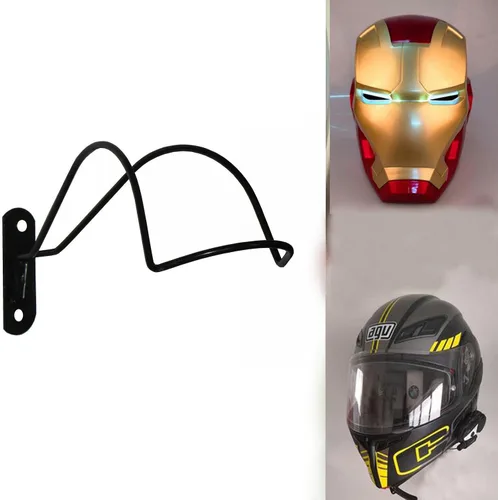 Diseño profesional – Estante de almacenamiento para casco montado en la pared para motocicleta, hockey, equitación, béisbol, bate/casco de fuego