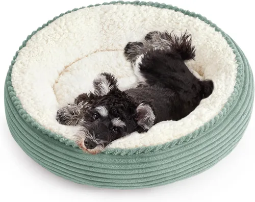 Miniatura 25 de Love's cabin Cama redonda acolchada para gatos y perros, cama para mascotas de 20 pulgadas para gatos o perros pequeños, parte inferior Violeta