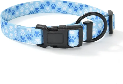 Miniatura 8 de Mile High Life Collar de nailon para cachorros con bonitos patrones, ligero, collar para niña y niño para perros pequeños, medianos y grandes