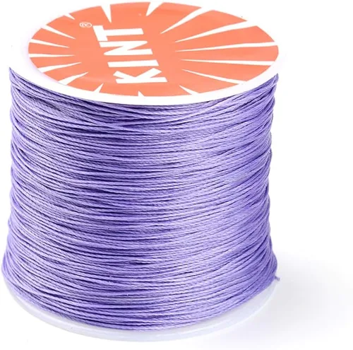 Miniatura 21 de Cordón de poliéster encerado de 119 yardas de 0.020 in, cuentas gruesas y coloridas pulseras de hilo trenzado para macramé para fabricación