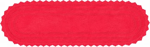 Miniatura 34 de Royal Blaze Tapete de baño de algodón rojo, reversible, pequeño ovalado de 18 x 26 pulgadas, lavable y decorativo