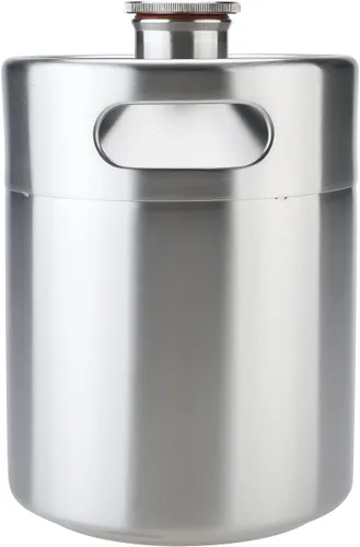 Miniatura 3 de Mini barril Growler 2L 64 Oz Barril de cerveza de acero inoxidable 304 Barril de cerveza de barril portátil de cerveza para la cocina casera cerveza
