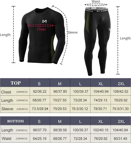 Miniatura 6 de MEETYOO mens Men's Thermal Underwear Set Sport Long Johns Base Layer