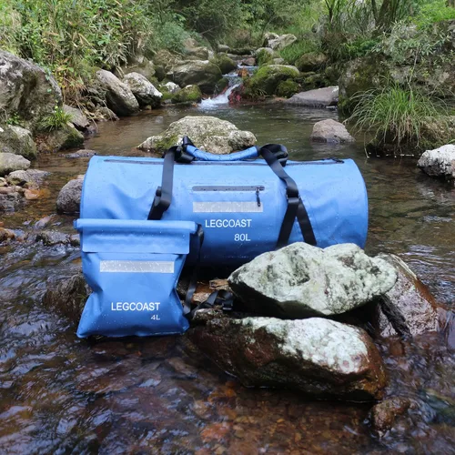 Miniatura 3 de Bolsa de lona impermeable, IPX8 Bolsa seca de rendimiento impermeable, cierre hermético de cremallera, bolsa impermeable con función de buceo, gran