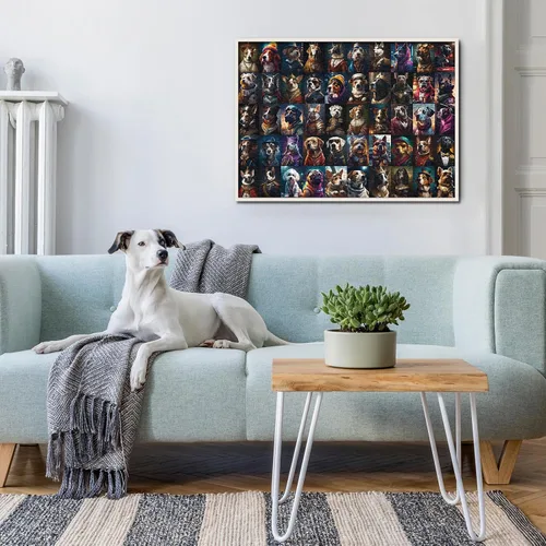 Miniatura 6 de Rompecabezas de perro de retrato de 1000 piezas para adultos, rompecabezas de animales para adultos, divertido rompecabezas de bulldog de cachorro