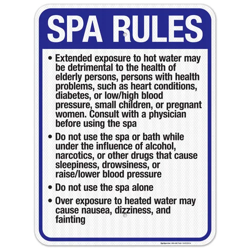 Miniatura 12 de New Mexico Spa Rules Sign, Complies with State of New Mexico Pool Safety Code, 24x30 Inches, 3M EGP Reflective .080 Aluminum, Fade Resistant, Made