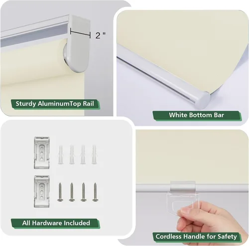 Miniatura 4 de Persianas enrollables opacas metálicas premium con protección contra los rayos UV impermeables aisladas térmicas hechas a medida para ventanas