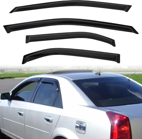 Miniatura 44 de Protectores de lluvia compatibles con modelos Trailblazer/GMC Envoy 2002-2009 para 5 pasajeros, visera de ventana lateral, deflector de viento