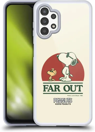 Miniatura 390 de Head Case Designs Funda de gel Woodstock 50th con licencia oficial de Peanuts Snoopy Guitar 1969 [protección de grado militar] compatible